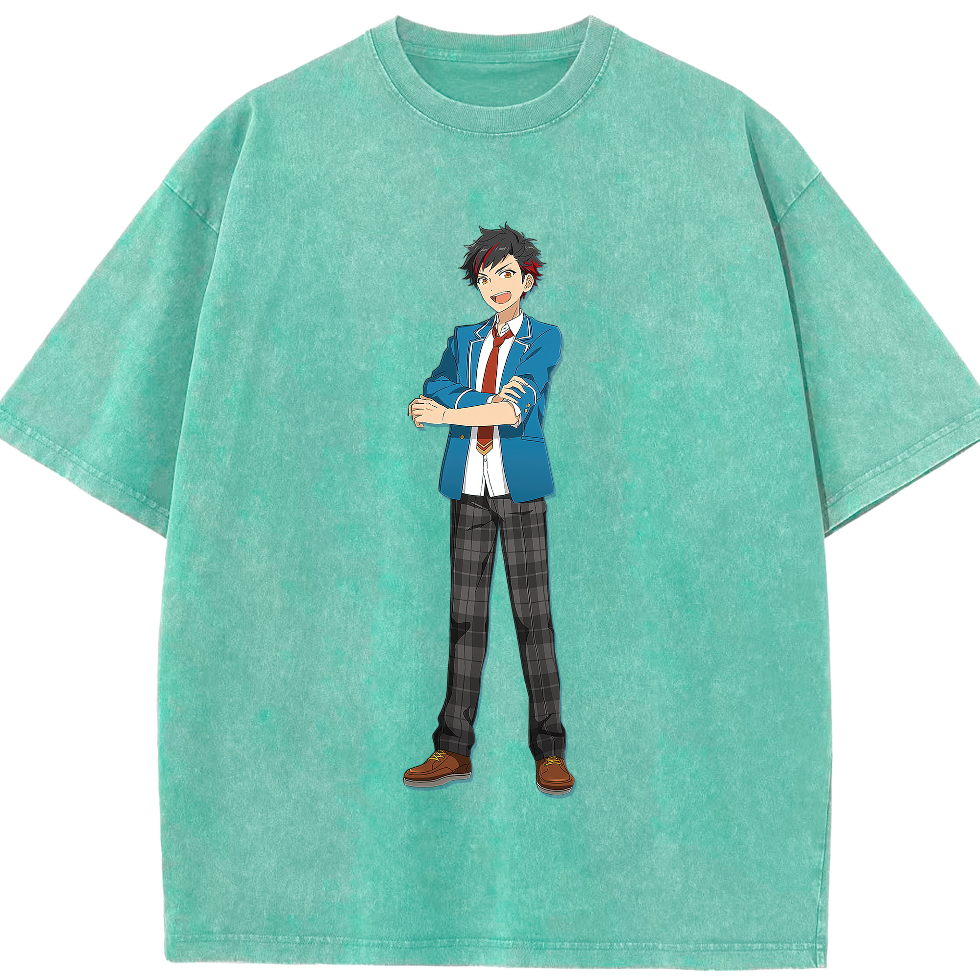 （画像用） あんさんぶるスターズ! Ensemble Stars 綿100% ヴィンテージ風 半袖Tシャツ（フロントプリント）